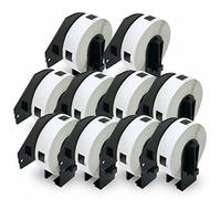 BETCKEY - 10 Rolls DK-11204 Labels, 17mm x 54mm, 4000 Multi Purpose Labels Compatible with Brother QL Label Printers
