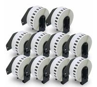 BETCKEY - 10 Rolls DK-22210 Labels, 29mm x 30.48m, 10 Continuous Length Paper Labels Compatible with Brother QL Label Printers