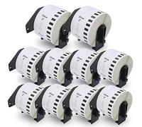 BETCKEY - 10 Rolls DK-22223 Labels, 50mm x 30.48m, 10 Continuous Paper Labels Compatible with Brother QL Label Printers