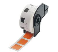 BETCKEY - 1000 Orange Labels Replacement for Brother DK-11221, 23mm x 23mm Square Labels Compatible with Brother QL Label Printers