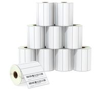 BETCKEY - 102mm x 25mm (4 in x 1 in) Multipurpose Thermal Labels, 1375 Per Roll Compatible With Zebra & More Printers [10 Roll/13750 Labels]