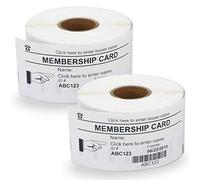 BETCKEY - 2 Rolls 11356 Self-Adhesive Labels Compatible with DYMO S0722560, 41mm x 89mm, 600 Name Badge Compatible with DYMO LabelWriter 450, 4XL, NOT Fit 550 or 5XL