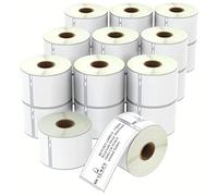 BETCKEY - 20 Rolls 99014 Self-Adhesive Labels Compatible with DYMO S0722430, 54mm x 101mm, 4800 Large Shipping/Name Badge Labels Compatible with DYMO LabelWriter 450, 4XL, NOT Fit 550 or 5XL