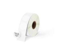 BETCKEY - 25mm Circle Thermal Stickers, Self-Adhesive Round Direct Thermal Labels, Compatible with Zebra & More Label Printer, Perforated [1 Rolls, 1380 Labels]