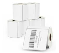 BETCKEY - 3" x 3" (76 mm x 76 mm) Multipurpose & Large Square Film Removable Label - Durable Waterproof - Compatible with Zebra & Rollo Label Printer [6 Rolls, 3000 Labels]