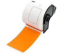 BETCKEY - 300 Orange Labels Replacement for Brother DK-11202, 62mm x 100mm Shipping Labels Compatible with Brother QL Label Printers