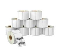 BETCKEY - 51mm x 25mm(2 in x 1 in) Barcode & Address Thermal Labels, 13000 Perforated Labels, Compatible with Zebra & More Printers