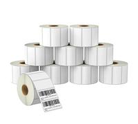 BETCKEY - 57mm x 25mm(2.25 in x 1 in) File Folder & Multipurpose Thermal Labels, 1500 Perforated Stickers per Roll Compatible with Zebra & More Printers [10 Roll/15000 Labels]