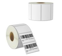 BETCKEY - 57mm x 32mm(2.25 in x 1.25 in) Barcode & Multipurpose Thermal Labels, 1000 Perforated Labels per Roll Compatible with Zebra & More Printers [2 Roll/2000 Labels]