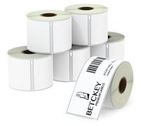 BETCKEY - 6 Rolls 99019 Self-Adhesive Labels Compatible with DYMO S0722480, 59mm x 190mm, 900 Lever Arch File Labels Compatible with DYMO LabelWriter 450, 4XL, NOT Fit 550 or 5XL