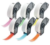 BETCKEY 6 Rolls Assorted Colors DK-11203 Labels, 17mm x 87mm
