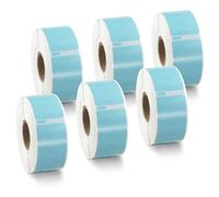 BETCKEY - 6 Rolls Blue Small Multi-Purpose Labels Compatible with DYMO 11355(S0722550), 19mm x 51mm, 3000 Colored Labels Compatible with DYMO LabelWriter 450, 4XL, NOT Fit 550 or 5XL