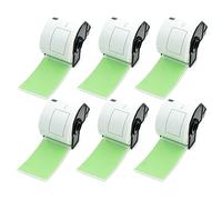 BETCKEY - 6 Rolls DK-11202 Colored Labels, 62mm x 100mm, Black on Green, 1800 Shipping Labels Using for QL Label Printers