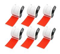 BETCKEY - 6 Rolls DK-11202 Colored Labels, 62mm x 100mm, Black on Red, 1800 Shipping Labels Using for QL Label Printers