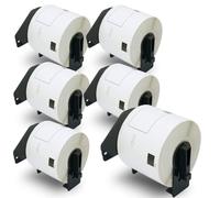 BETCKEY - 6 Rolls DK-11202 Labels, 62mm x 100mm, 1800 Shipping Labels Compatible with Brother QL Label Printers