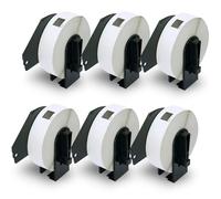 BETCKEY - 6 Rolls DK-11203 Labels, 17mm x 87mm, 1800 File Folder Labels Compatible with Brother QL Label Printers