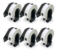 BETCKEY - 6 Rolls DK-11204 Labels, 17mm x 54mm, 2400 Multi Purpose Labels Compatible with Brother QL Label Printers