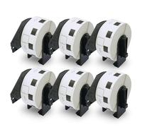 BETCKEY - 6 Rolls DK-11221 Labels, 23mm x 23mm, 6000 Square Labels Compatible with Brother QL Label Printers