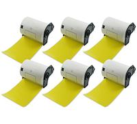 BETCKEY - 6 Rolls DK-11241 Colored Labels, 102mm x 152mm, Black on Yellow, 1200 Shipping Labels Using for QL Label Printers