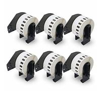 BETCKEY - 6 Rolls DK-22211 Labels, 29mm x 15.24m, 6 Continuous Length Film Labels Compatible with Brother QL Label Printers