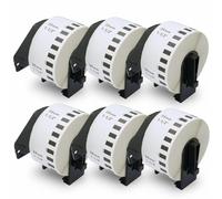 BETCKEY - 6 Rolls DK-22225 Labels, 38mm x 30.48m, 6 Continuous Paper Labels Compatible with Brother QL Label Printers
