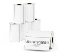 BETCKEY - 6 Rolls Film Removable Labels, 102mm x 51mm, 4500 Easy Peel Off No Residue Stickers Using for Thermal Printers