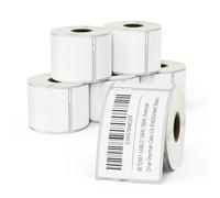 BETCKEY - 6 Rolls Film Removable Labels Compatible with 99015, 54mm x 70mm, 2400 Easy Peel Off No Residue Stickers Using for 450/4XL Labelwrither