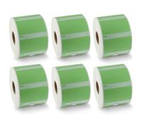 BETCKEY 6 Rolls Green 11354 Labels Compatible with DYMO, 57mm x 32mm | S0722540, 6000 Black on Green Multi-Purpose Labels for Labelwriter 450 & 4XL