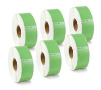 BETCKEY 6 Rolls Green 99010 Labels Compatible with DYMO, 28mm x 89mm | S0722370, 2100 Black on Green Standard Address Labels for Labelwriter 450 & 4XL