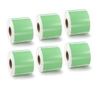 BETCKEY - 6 Rolls Green Multi-Purpose Labels Compatible with DYMO 99015(S0722440), 54mm x 70mm, 2400 Colored Labels Compatible with DYMO LabelWriter 450, 4XL, NOT Fit 550 or 5XL