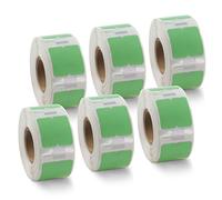 BETCKEY - 6 Rolls Green Small Multi-Purpose Labels Compatible with DYMO 11353(S0722530), 13mm x 25mm, 6000 Colored Labels Compatible with DYMO LabelWriter 450, 4XL, NOT Fit 550 or 5XL