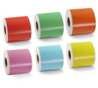 BETCKEY - 6 Rolls Mixed Color Lever Arch File Labels Compatible with DYMO 99019(S0722480), 59mm x 190mm, 900 Colored Labels Compatible with DYMO LabelWriter 450, 4XL, NOT Fit 550 or 5XL