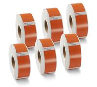 BETCKEY 6 Rolls Orange 11352 Labels Compatible with DYMO, 25mm x 54mm | S0722520, 3000 Black on Orange Return Address Labels for Labelwriter 450 & 4XL