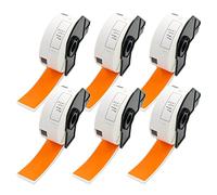 BETCKEY 6 Rolls Orange DK-11201 Labels, 29mm x 90mm