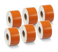 BETCKEY - 6 Rolls Orange Large Address Labels Compatible with DYMO 99012(S0722400), 36mm x 89mm, 1560 Colored Labels Compatible with DYMO LabelWriter 450, 4XL, NOT Fit 550 or 5XL