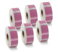 BETCKEY - 6 Rolls Pink Return Address Labels Compatible with DYMO 11352(S0722520), 25mm x 54mm, 3000 Colored Labels Compatible with DYMO LabelWriter 450, 4XL, NOT Fit 550 or 5XL