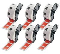 BETCKEY 6 Rolls Red DK-11221 Labels, 23mm x 23mm
