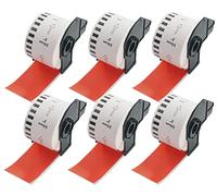 BETCKEY 6 Rolls Red DK-22223 Labels, 50mm x 30.48m