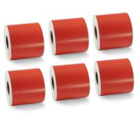 BETCKEY - 6 Rolls Red Lever Arch File Labels Compatible with DYMO 99019(S0722480), 59mm x 190mm, 900 Colored Labels Compatible with DYMO LabelWriter 450, 4XL, NOT Fit 550 or 5XL