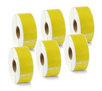 BETCKEY 6 Rolls Yellow 99010 Labels Compatible with DYMO, 28mm x 89mm | S0722370, 2100 Black on Yellow Standard Address Labels for Labelwriter 450 & 4XL