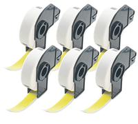 BETCKEY 6 Rolls Yellow DK-11203 Labels, 17mm x 87mm
