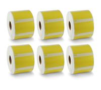 BETCKEY - 6 Rolls Yellow Multi-Purpose Labels Compatible with DYMO 11354(S0722540), 57mm x 32mm, 6000 Colored Labels Compatible with DYMO LabelWriter 450, 4XL, NOT Fit 550 or 5XL