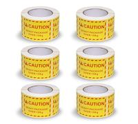 BETCKEY - 6 Rolls Yellow Package Warning Sticker, 70mm x 100mm, 3000 Labels Using for Heavy Package Over 15Kg