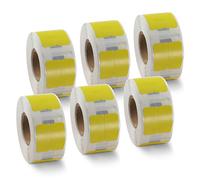 BETCKEY - 6 Rolls Yellow Small Multi-Purpose Labels Compatible with DYMO 11353(S0722530), 13mm x 25mm, 6000 Colored Labels Compatible with DYMO LabelWriter 450, 4XL, NOT Fit 550 or 5XL