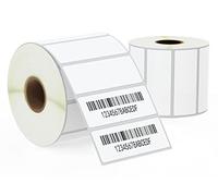BETCKEY - 67mm x 25mm(2.625 in x 1 in) File Folder & Address Thermal Labels, 2000 Perforated Stickers per Roll Compatible with Zebra & More Printers [2 Roll/4000 Labels]