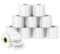 BETCKEY - 67mm x 25mm(2.625 in x 1 in) File Folder & Address Thermal Labels, 2000 Perforated Stickers per Roll Compatible with Zebra & More Printers [10 Roll/20000 Labels]
