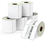BETCKEY - 76mm x 76mm (3 in x 3 in) Multipurpose & Large Square Thermal Labels, 3000 Perforated Labels (6 Rolls), Compatible with Zebra & More Printers