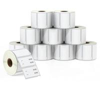 BETCKEY - Barbell Style Jewelry/Price Tag Labels Replace for DYMO 30299 (3/8" x 3/4") - Compatible with DYMO Labelwriter 450, 4XL & Zebra Desktop Printers [10 Rolls/15000 Labels]