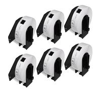 BETCKEY DK-11203 Glossy Easy Peel Off Labels, 17mm x 87mm, 6 Rolls