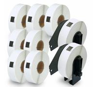 BETCKEY DK-11203 Labels, 17mm x 87mm, 10 Rolls + 2 Reusable Holders
